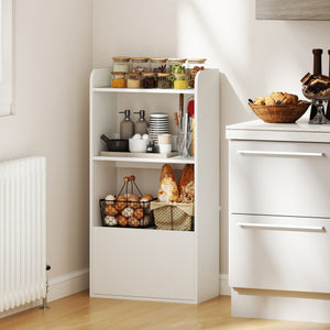 Freestanding Bookshelf with 3-Tier Open Shelf-White