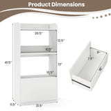 Freestanding Bookshelf with 3-Tier Open Shelf-White