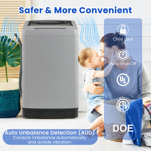 Full-Automatic Washing Machine Washer and Spin Combo-Grey