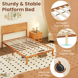 Twin/Full/Queen Size Bed Frame with Headboard and Storage Space-Full Size