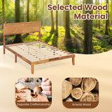 Twin/Full/Queen Size Bed Frame with Headboard and Storage Space-Full Size