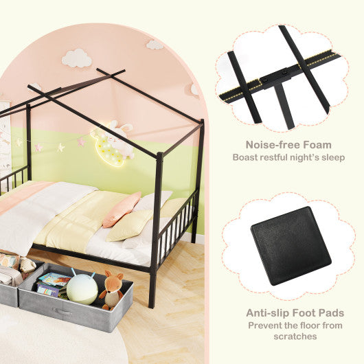 8-Cube Bookcase with 5 Tapered Metal Legs-White