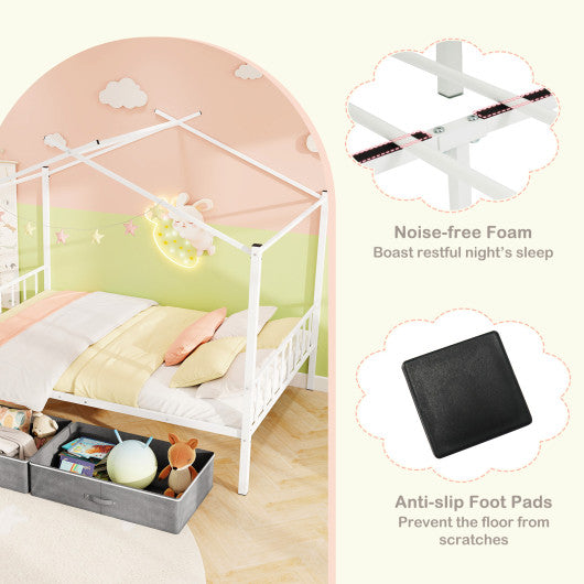 Twin Size Folding Bed with 5 Inch Mattress