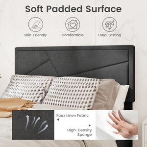 Twin/Full/Queen Size Upholstered Platform Bed Frame with High Headboard-Full Size