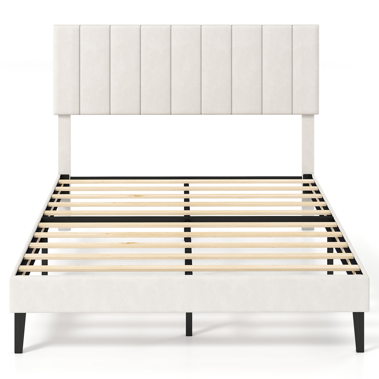 Full Size Velvet Upholstered Platform Bed Frame