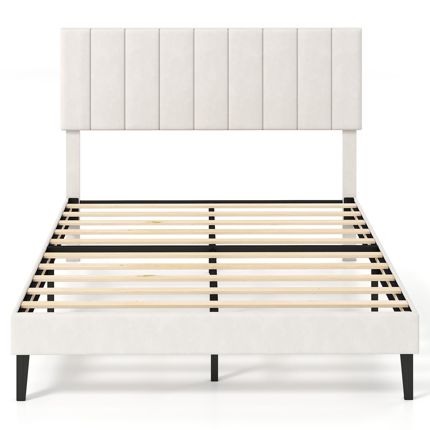 Full Size Velvet Upholstered Platform Bed Frame