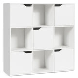 Farmhouse TV Stand for TVs up to 65 Inch with Sliding Doors and Storage Cabinets-White