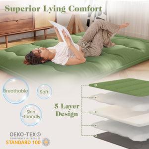 Floor Mattress with Washable Cover and Carry Bag-Full Size