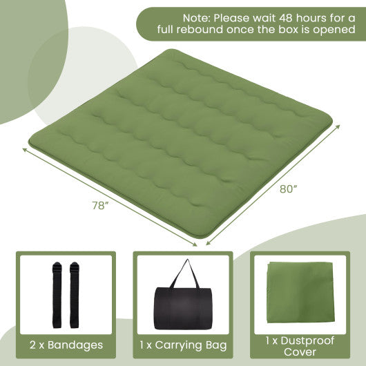 Floor Mattress with Washable Cover and Carry Bag-King Size