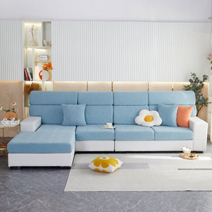 Stretch Jacquard Fleece Settee Cushion Covers, Stylish Non Slip Couch Cushion Covers for Sectional Sofas