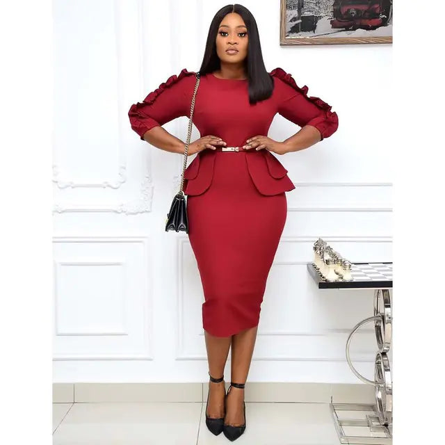 Elegant African Dress for Professional Office Commute