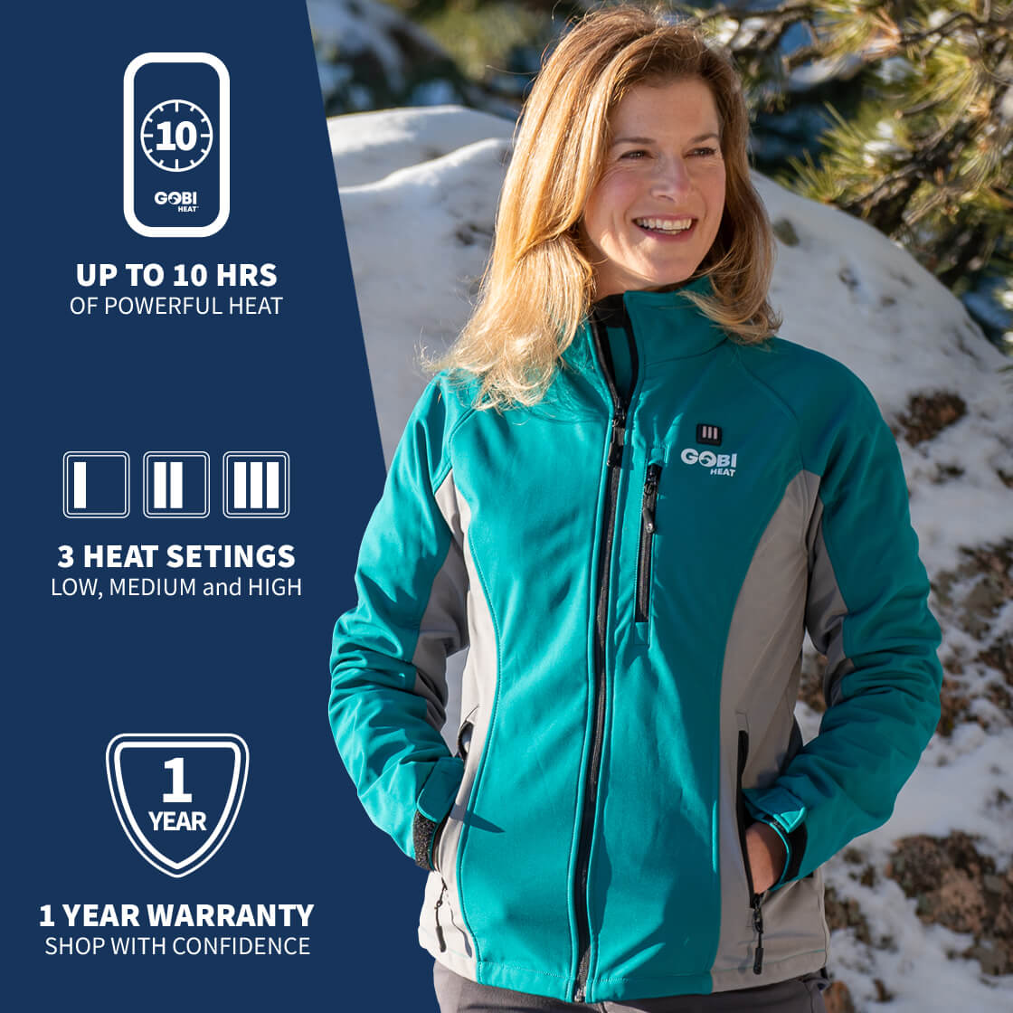 Sahara Womens Heated Jacket by Gobi Heat