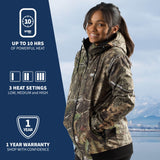 Shadow Womens Heated Hunting Hoodie - Mossy Oak® Camo by Gobi Heat