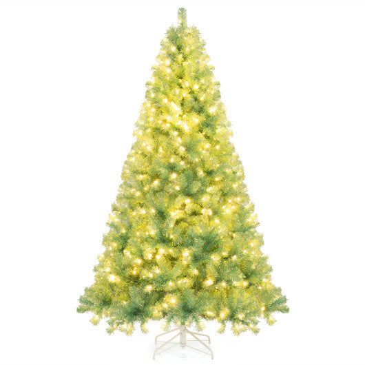 Pre-Lit Tinsel Christmas Tree Artificial Xmas Tree Home Office Party Seasonal Holiday Decoration-M