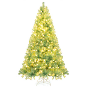 Pre-Lit Tinsel Christmas Tree Artificial Xmas Tree Home Office Party Seasonal Holiday Decoration-M