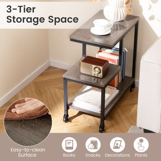 TV Stand for TVs up to 65 Inches with Power Outlets USB Charging-Natural
