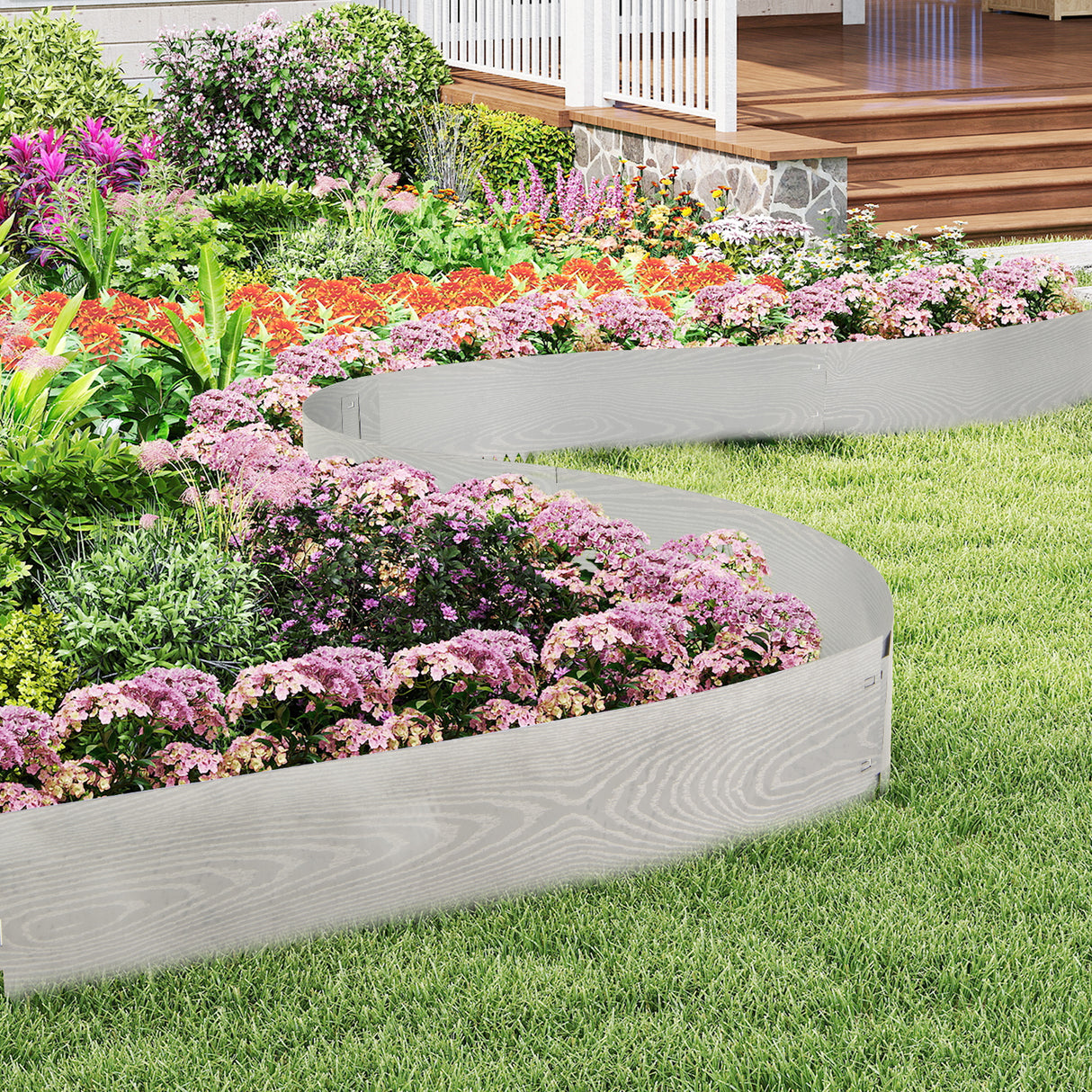 6-Pack 20 FT Galvanized Metal Landscape Edging for Lawnï¼ˆPatentedï¼‰