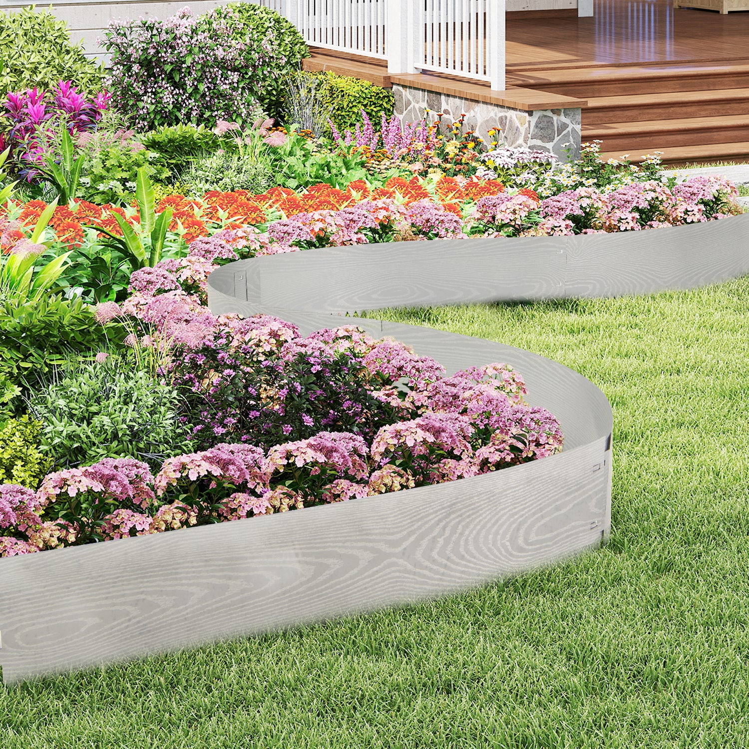 6-Pack 20 FT Galvanized Metal Landscape Edging for Lawnï¼ˆPatentedï¼‰