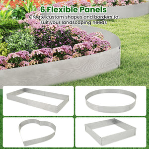 6-Pack 20 FT Galvanized Metal Landscape Edging for Lawnï¼ˆPatentedï¼‰