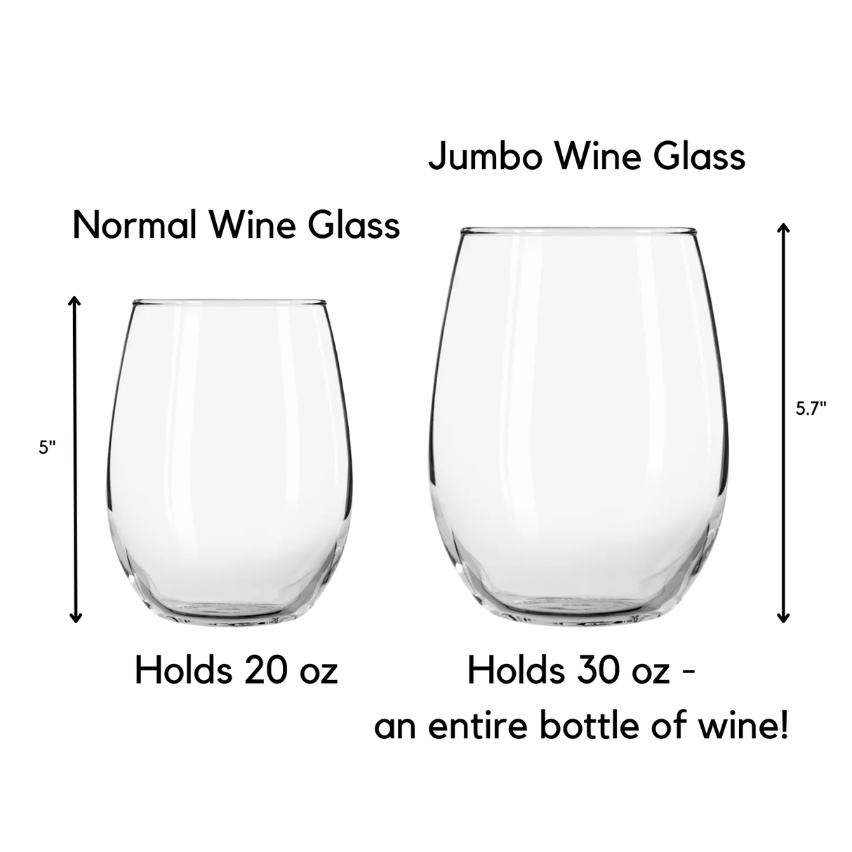 Ghost "I Be Creepin" Jumbo Stemless Wine Glass in Iridescent | 30 Oz. | Holds an Entire Bottle of Wine