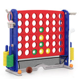 Jumbo 4-to-Score Game with Ring-toss and Basketball Hoop-Red