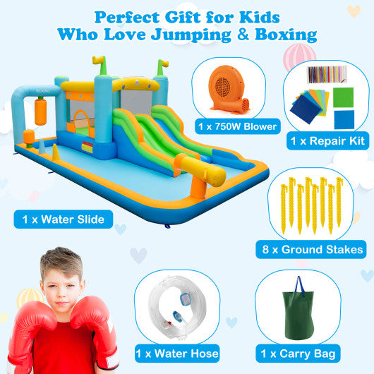 Giant Inflatable Water Slide for Kids Aged 3-10 Years (with 680W Blower)