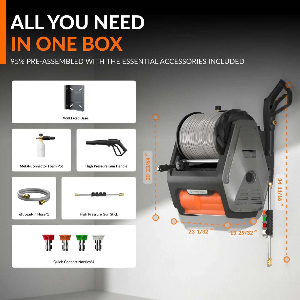 Grandfalls Retractable Pressure Washer Pro