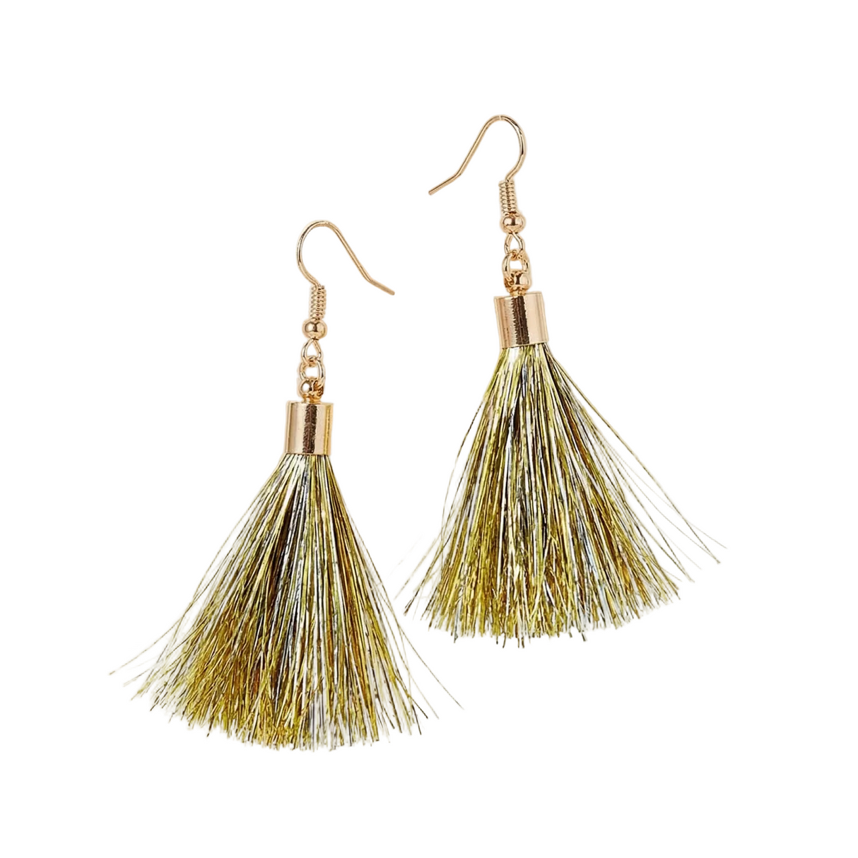 Gold Dot Tassel Party Earrings