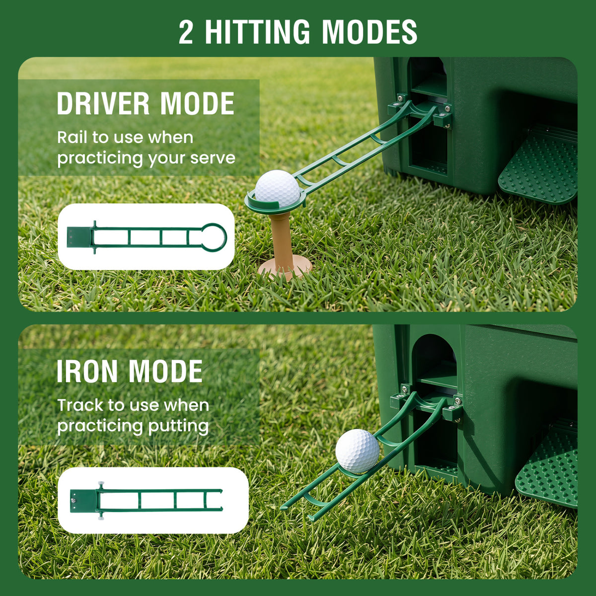 Golf Ball Dispenser 6-Club Holder & 50-Ball Capacity for Beginner Advanced Golfer