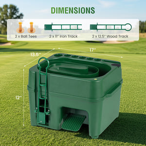 Golf Ball Dispenser 6-Club Holder & 50-Ball Capacity for Beginner Advanced Golfer