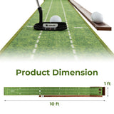 Golf Putting Mat Practice Training Aid with Auto Ball Return and 2 Hole Sizes
