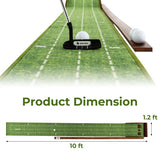 Golf Putting Mat Practice Training Aid with Auto Ball Return and 3 Hole Sizes