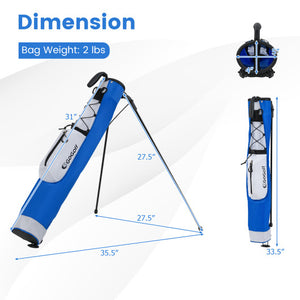 Golf Stand Bag Lightweight Golf Bag for The Driving Range-White