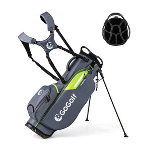 Golf Stand Bag Lightweight Golf Bag with 8 Way Top Dividers and 5 Zippered Pockets-Gray