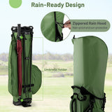 Golf Stand Bag Lightweight Golf Bag with 8 Way Top Dividers and 5 Zippered Pockets-Gray