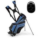 Golf Stand Cart Bag with 6-Way Divider Carry Pockets-Green