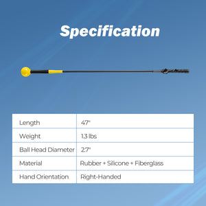 Golf Swing Trainer Aid 47inch/40inch/31.5inch Warm-up Practice Stick with Weighted Head for Grip-Yellow