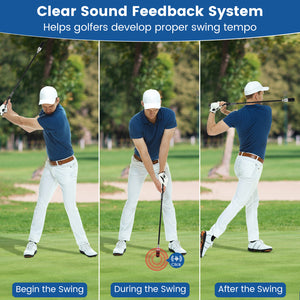 Golf Swing Trainer Click Stick Swing Training Aid for Speed Flexibility Balance-Black