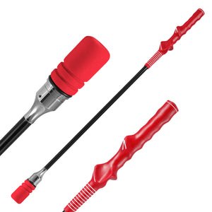 Golf Swing Trainer Click Stick Swing Training Aid for Speed Flexibility Balance-Red