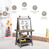 3 in 1 Double-Sided Storage Art Easel-Green
