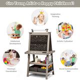 3 in 1 Double-Sided Storage Art Easel-Green