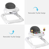 Adjustable Height Removable Folding Portable Baby Walker-Blue
