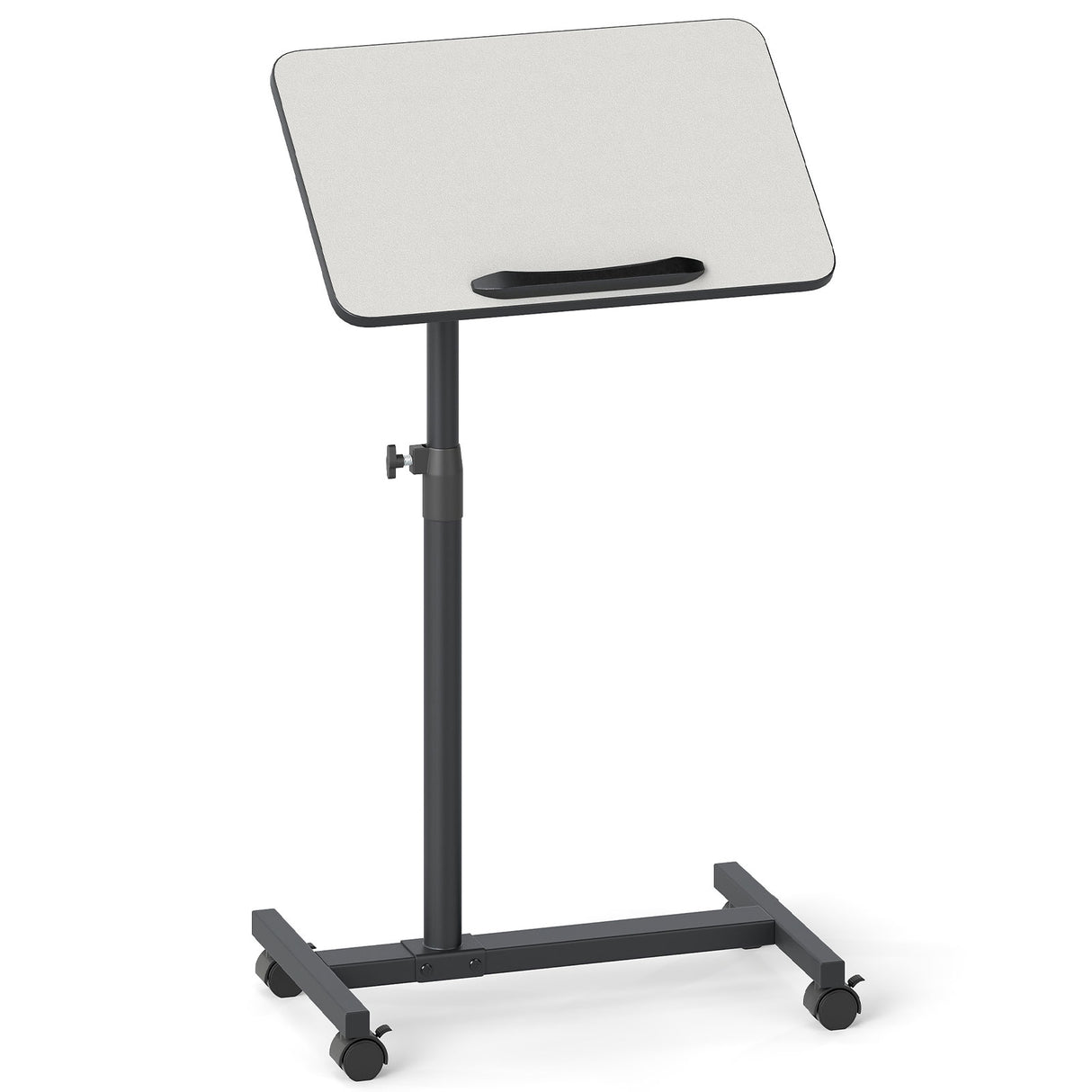 Gray Overbed Rolling Table Food Tray