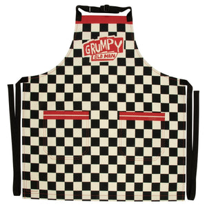 Grumpy Old Man Funny Cooking and BBQ Apron 2 Pockets Adjustable Strap 100% Cotton | BlueQ at GetBullish | Father's Day Gift