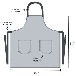 Grumpy Old Man Funny Cooking and BBQ Apron 2 Pockets Adjustable Strap 100% Cotton | BlueQ at GetBullish | Father's Day Gift