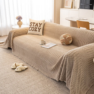 Boho 3D Geometric Throw Blanket for Couch, Luxurious Velvety Plush Fleece Sofa Cover