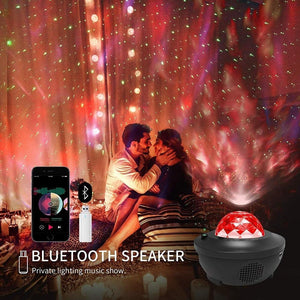 STEVVEX LED Cloud with Bluetooth Music Speaker for Baby Kids Bedroom/Game Rooms/Home Theater/Night Light Ambiance Night Light Romantic Projector Light Shot Lamp And Birthday Gift