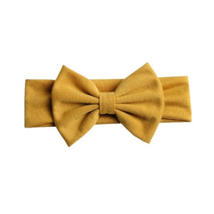 Cotton Elastic Newborn Baby Girls Solid Color Headband Bowknot Hair Band Children Infant Headband Bow for kids