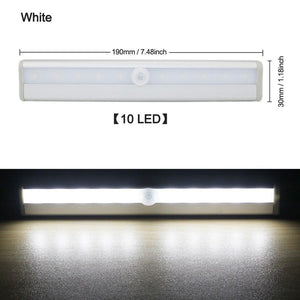 STEVVEX 6/10 LEDs PIR  with Motion Sensor Light for Cupboard, Wardrobe, Bed Lamp LED Under Cabinet Night Light For Closet Stairs Kitchen and multifunctional