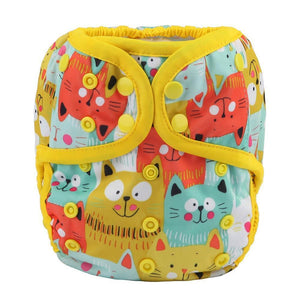 Baby Girl Pink One Size Cloth Diaper Cover Comfortable Nappy With Double Gusset Cartoon Designs Baby Boys Diapers